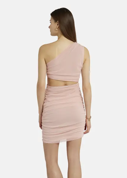 Nicowa Asymmetrical mini dress in mesh - AWITO in Rosaarticle number NC9A1401424E-137 Neueste Stile