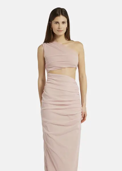 Nicowa Asymmetrical mesh dress - AWITO MAXI in Rosaarticle number NC9A1401224E-137 Letzter Tag