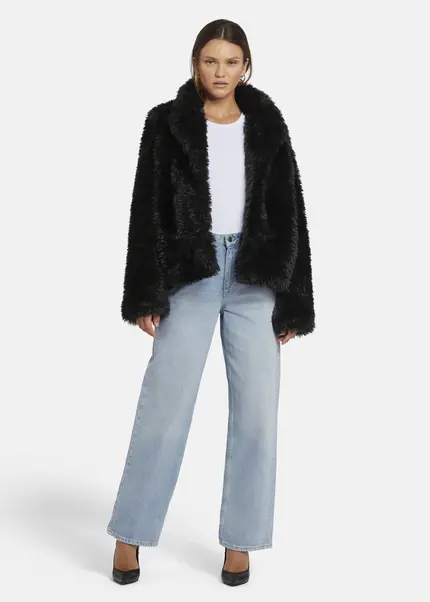 Nicowa Eco-shearling jacket - FANIWO in BLACKarticle number NC9A22906019E-002 Zeitbegrenzte Promotion