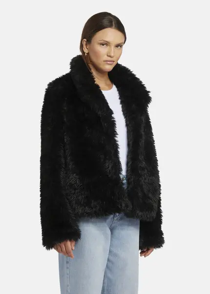 Nicowa Eco-shearling jacket - FANIWO in BLACKarticle number NC9A22906019E-002 Zeitbegrenzte Promotion