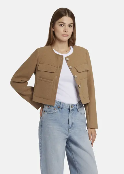 Nicowa Wool jacket with pockets - LANEVIA in BEIGEarticle number NC9A22803010E-138 Bis zu 65% Rabatt