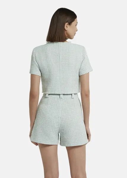 Nicowa Cropped Bouclé blazer - BIANCIWO in LIGHT BLUEarticle number NC9A12605025E-025 Riesige Rabatte