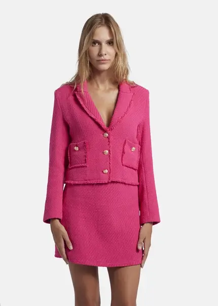 Nicowa Cropped blazer in bouclé - BAGIWO in PINKarticle number NC7A32001044E-139 Begrenzt auf 3 Tage