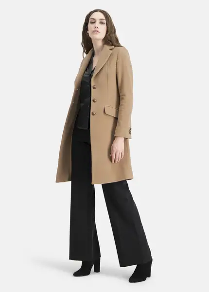 Nicowa Wool coat with faux flap pockets – KAMOWA in CAMELarticle number NC5A52004022E-101 Outlet