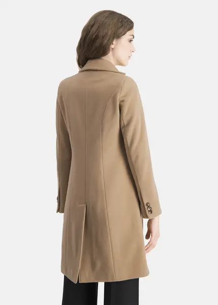 Nicowa Wool coat with faux flap pockets – KAMOWA in CAMELarticle number NC5A52004022E-101 Outlet