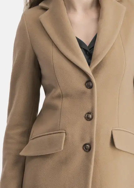 Nicowa Wool coat with faux flap pockets – KAMOWA in CAMELarticle number NC5A52004022E-101 Outlet