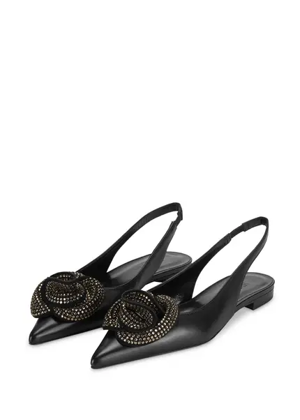 Nicowa Flower-adorned slingback ballerinas FLORWIA in BLACKarticle number NC9A12703019E-002 Angebote
