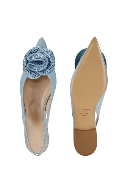 Nicowa Flower-adorned slingback ballerinas FLORWIA in LIGHT BLUEarticle number NC9A12703025E-025 Hotsell