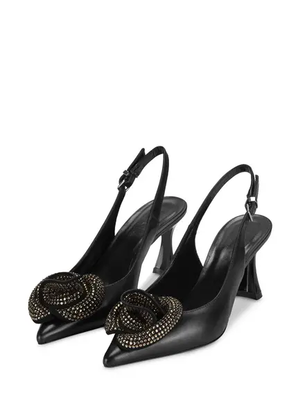 Nicowa Flower-adorned slingback pumps FLONAWIA in BLACKarticle number NC9A12702019E-002 im Angebot