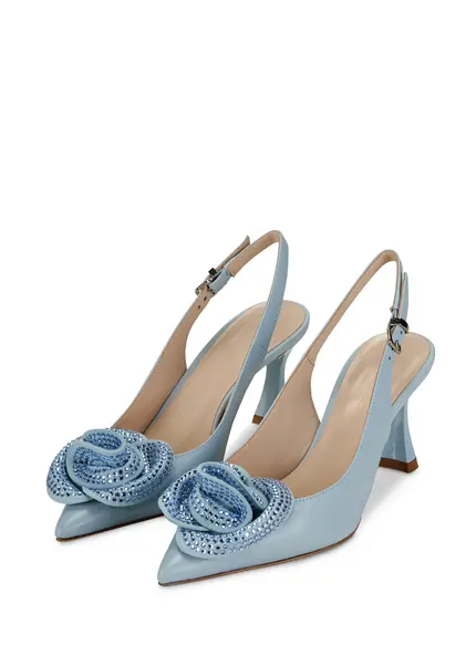 Nicowa Flower-adorned slingback pumps FLONAWIA in LIGHT BLUEarticle number NC9A12702025E-025 Schlussverkauf