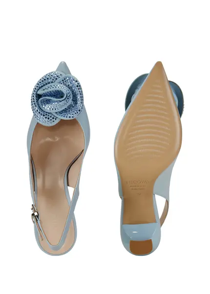 Nicowa Flower-adorned slingback pumps FLONAWIA in LIGHT BLUEarticle number NC9A12702025E-025 Schlussverkauf