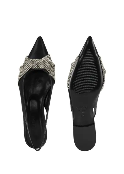 Nicowa Slingback ballerinas with crystal appliqué CRISOLI in BLACKarticle number NC9A12704019E-002 Günstiger Verkauf