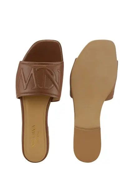Nicowa Monogram slide sandals - LAUREWI NCW in Brownarticle number NC8A18003027E-151 Preisnachlass