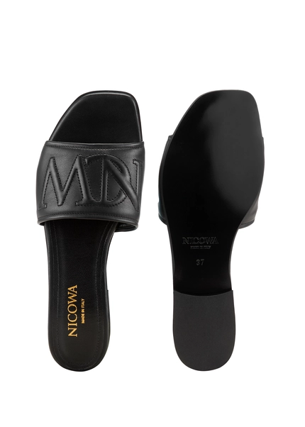 Nicowa Monogram slide sandals - LAUREWI NCW in Blackarticle number NC8A18003019E-002 Saisonschlussverkauf