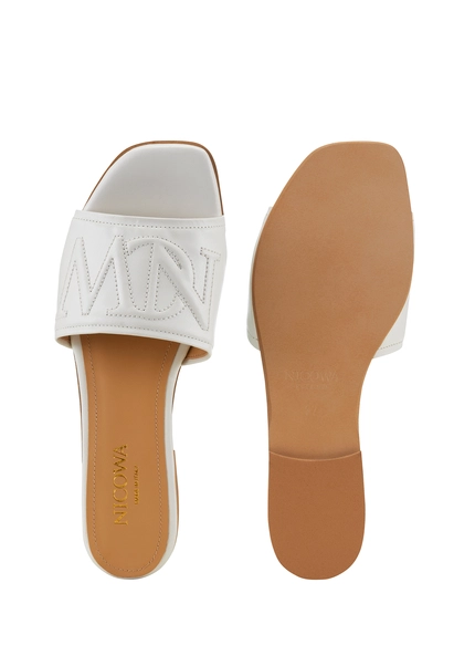 Nicowa Monogram slide sandals - LAUREWI NCW in Creamarticle number NC8A18003012E-072 Black Friday