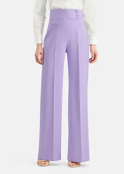 Nicowa Subtle Marlene trousers with a high waist - COREANA in LILAarticle number NC6A12009064E-145 VIP-Rabatte