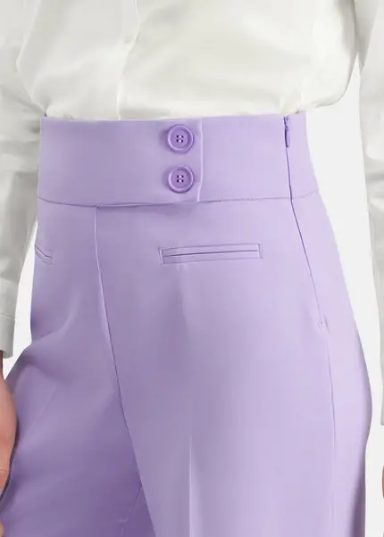 Nicowa Subtle Marlene trousers with a high waist - COREANA in LILAarticle number NC6A12009064E-145 VIP-Rabatte