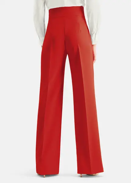 Nicowa Timeless Marlene trousers with creases - COREANA in REDarticle number NC6A12008014E-047 Tiefpreis