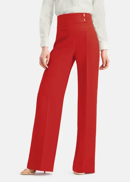 Nicowa Timeless Marlene trousers with creases - COREANA in REDarticle number NC6A12008014E-047 Tiefpreis