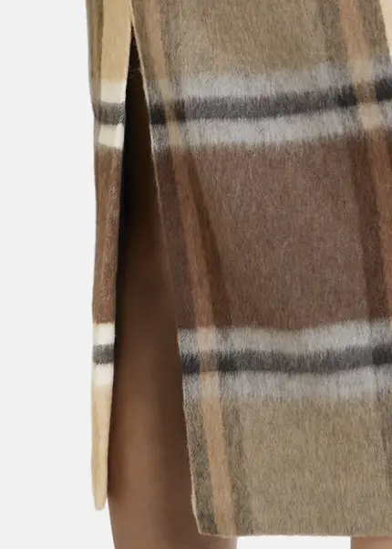 Nicowa Checked midi skirt LANOWA with wool in BROWNarticle number NC7A24004017E-151 Neueste Stile