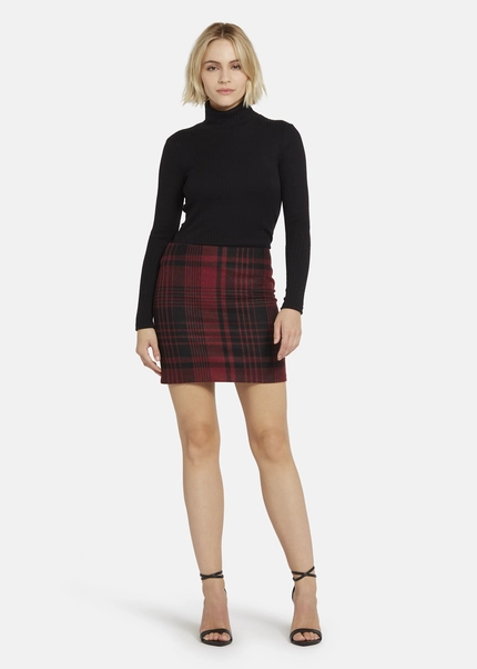 Nicowa Checked mini skirt with wool - LANINO in REDarticle number NC8A22016014E-047 Bis zu 60% Rabatt