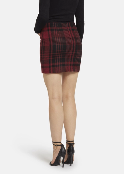 Nicowa Checked mini skirt with wool - LANINO in REDarticle number NC8A22016014E-047 Bis zu 60% Rabatt