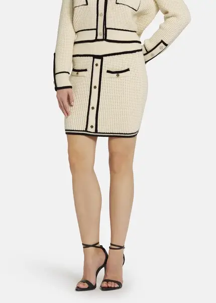 Nicowa Mini knit skirt - ANELIWO in CREAMarticle number NC8A22103012E-072 Sonderangebot der Fabrik