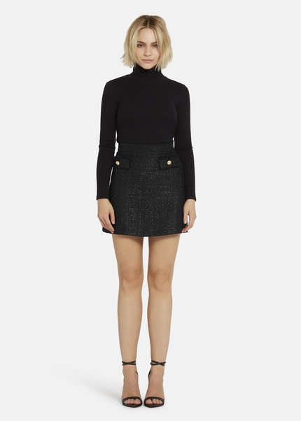 Nicowa Bouclé skirt with lamé effect BRUNAWI in BLACK LAMÉarticle number NC8A22506019E-002 Vierteljährliche Förderung