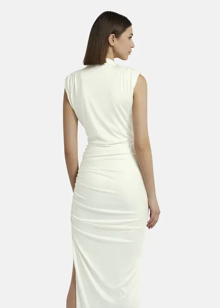 Nicowa Draped maxi dress in jersey - MICATE in WHITEarticle number NC9A1401611E-004 Nur noch ein Tag übrig