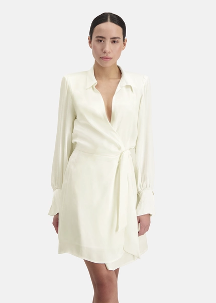 Nicowa Wrap dress with shoulder pads - TIFOWA in WHITEarticle number NC8A12014011E-004 Super Rabatt