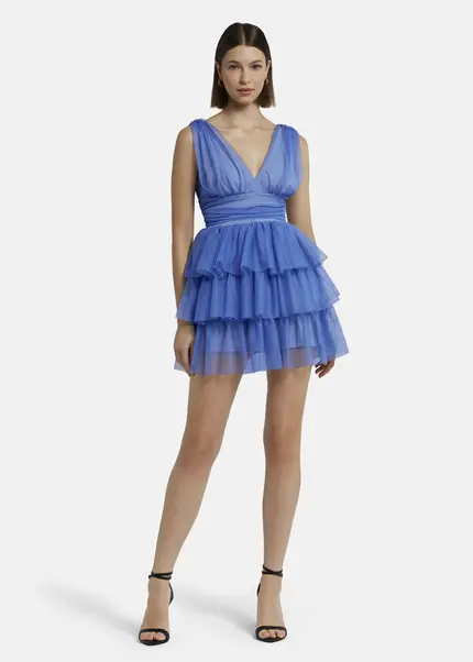 Nicowa Tulle mini dress - STELLOWA in bluearticle number NC9A1400325E-025 Fabrikladen