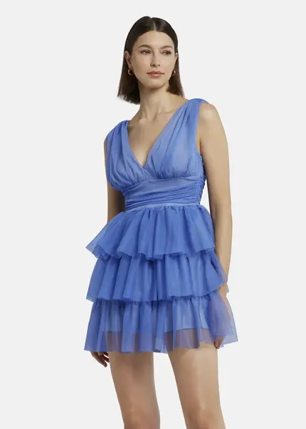 Nicowa Tulle mini dress - STELLOWA in bluearticle number NC9A1400325E-025 Fabrikladen