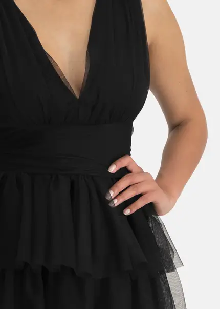 Nicowa Tulle mini dress - STELLOWA in BLACKarticle number NC7A12028019E-002 Im Verkauf
