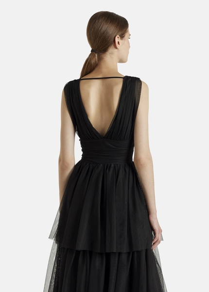 Nicowa Tulle maxi dress BALINO in BLACKarticle number NC7A12026019E-002 50% Rabatt für begrenzte Zeit