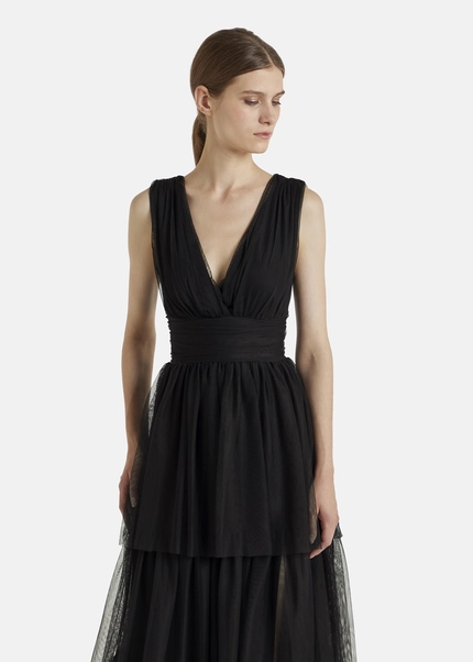 Nicowa Tulle maxi dress BALINO in BLACKarticle number NC7A12026019E-002 50% Rabatt für begrenzte Zeit
