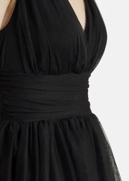 Nicowa Tulle maxi dress BALINO in BLACKarticle number NC7A12026019E-002 50% Rabatt für begrenzte Zeit