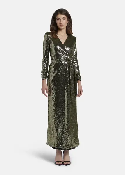 Nicowa Maxi sequin wrap dress - MILOWA in GOLDarticle number NC8A22011023E-131 2025