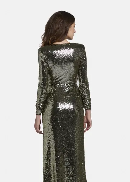 Nicowa Maxi sequin wrap dress - MILOWA in GOLDarticle number NC8A22011023E-131 2025