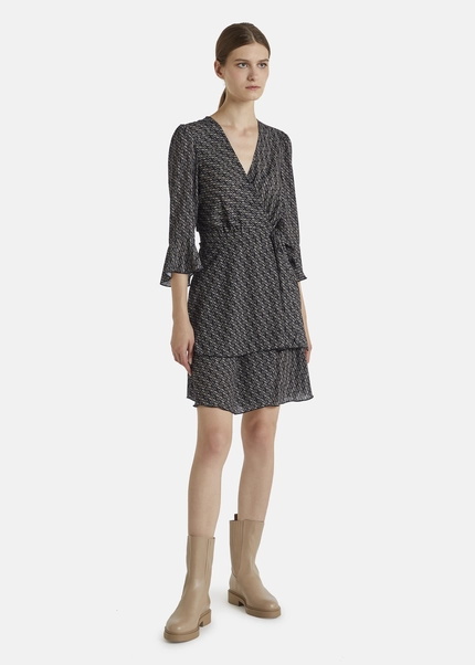 Nicowa Wrap dress with NCW monogram- NIOGRA in BLACKMONOGRAMarticle number NC7A32014019E-153 Verkauf