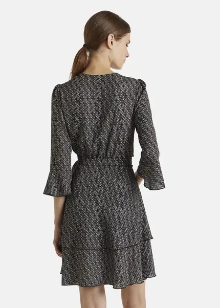 Nicowa Wrap dress with NCW monogram- NIOGRA in BLACKMONOGRAMarticle number NC7A32014019E-153 Verkauf