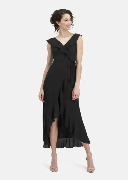 Nicowa Elegant chiffon dress with plain-coloured fabric – DINOWA in BLACKarticle number NC6A22001019E-002 Hotsell