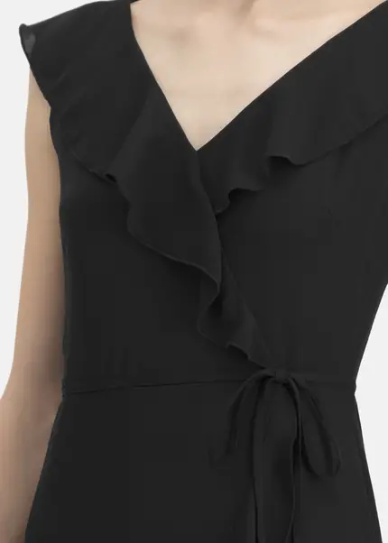 Nicowa Elegant chiffon dress with plain-coloured fabric – DINOWA in BLACKarticle number NC6A22001019E-002 Hotsell