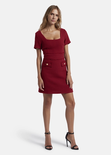 Nicowa Sheath bouclé dress VANTREA in dark berryarticle number NC8A22504034E-011 Flash Sale
