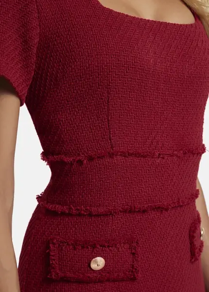 Nicowa Sheath bouclé dress VANTREA in dark berryarticle number NC8A22504034E-011 Flash Sale