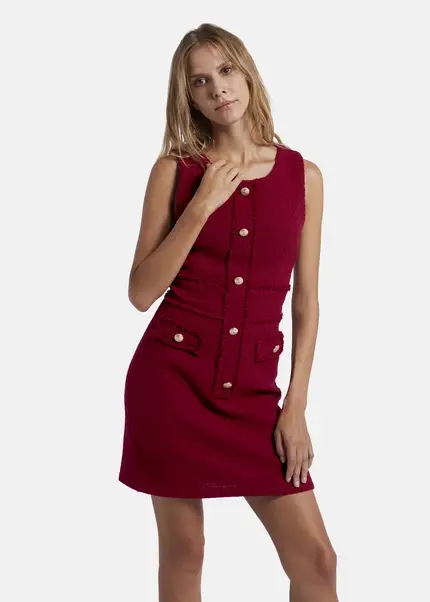 Nicowa Short bouclé dress CHIMORA in dark berryarticle number NC8A22503034E-011 Exklusivangebot