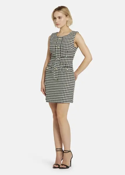 Nicowa Short bouclé dress CHIMORA in BLACK MULTICOLORarticle number NC8A22503019E-002 Preisnachlass