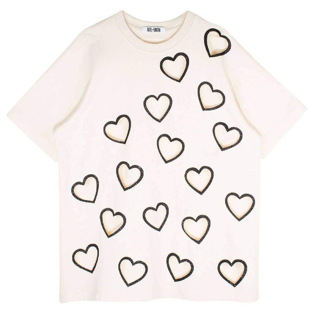 NIL+MON Oversize Tee "Flying Hearts" Verkauf