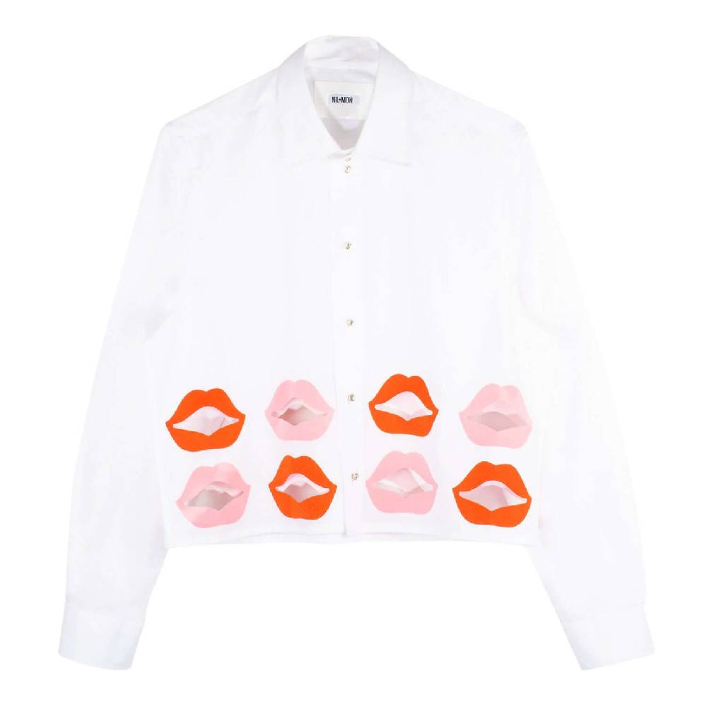 NIL+MON Crop Shirt "Lips" Kostenlose Rückgabe