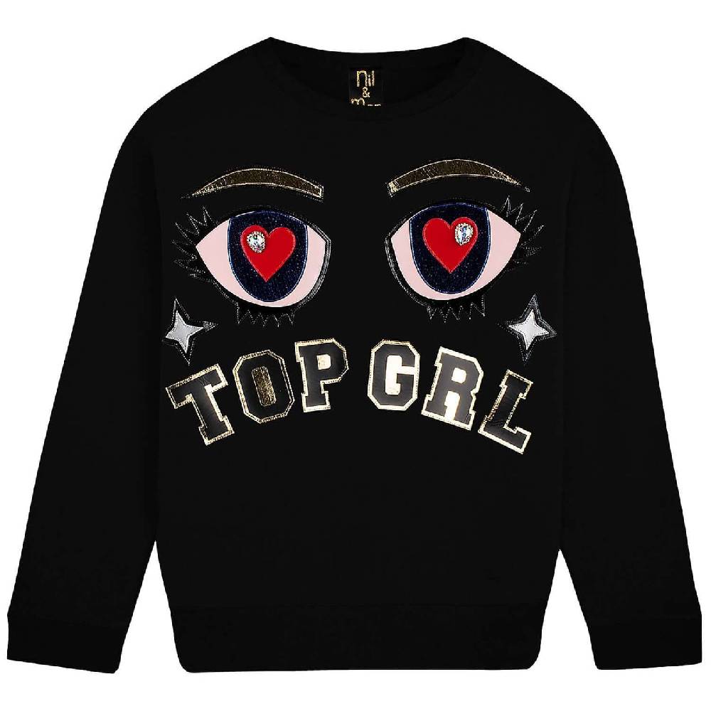 NIL+MON Sweatshirt "Top GRL" Nur noch ein Tag übrig