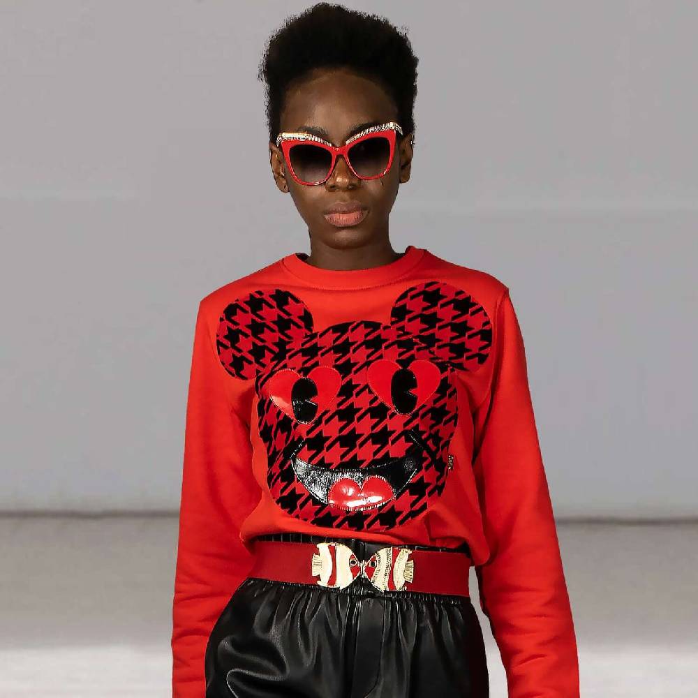 NIL+MON Sweatshirt "Chess" - black Fabrikladen